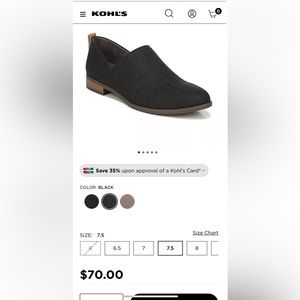 NWOB women's 6 Dr. Scholl's Ruler black loafer slip on shoes